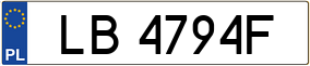 Trailer License Plate